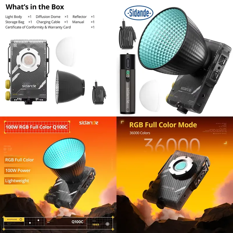 Lighting In Photography - Sidande Q100C Q100Lite Optik 100W Yüksek