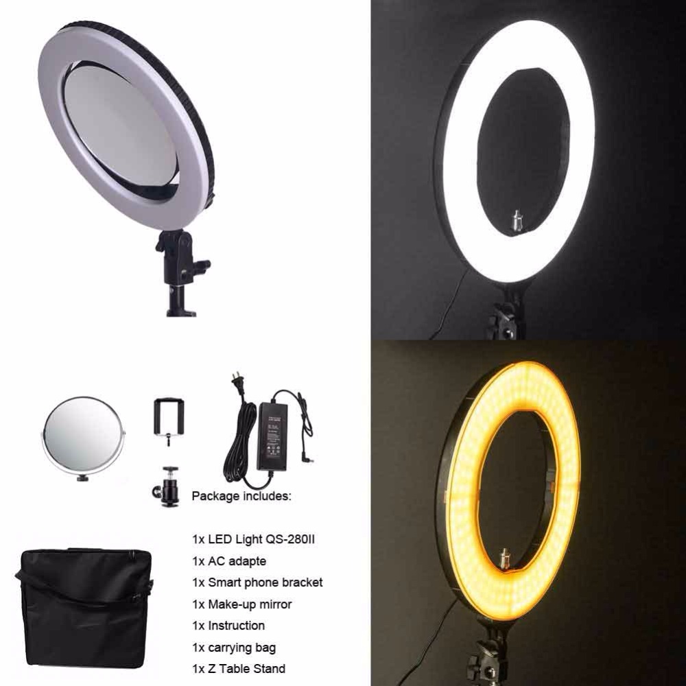 Learn Photography Lighting - 10'' QS-280II 95RA İki Renkli LED