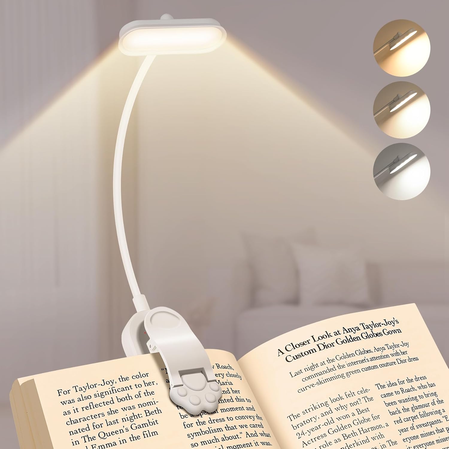 Photography Lighting Book - LED Kitap Işığı USB Şarj Edilebilir