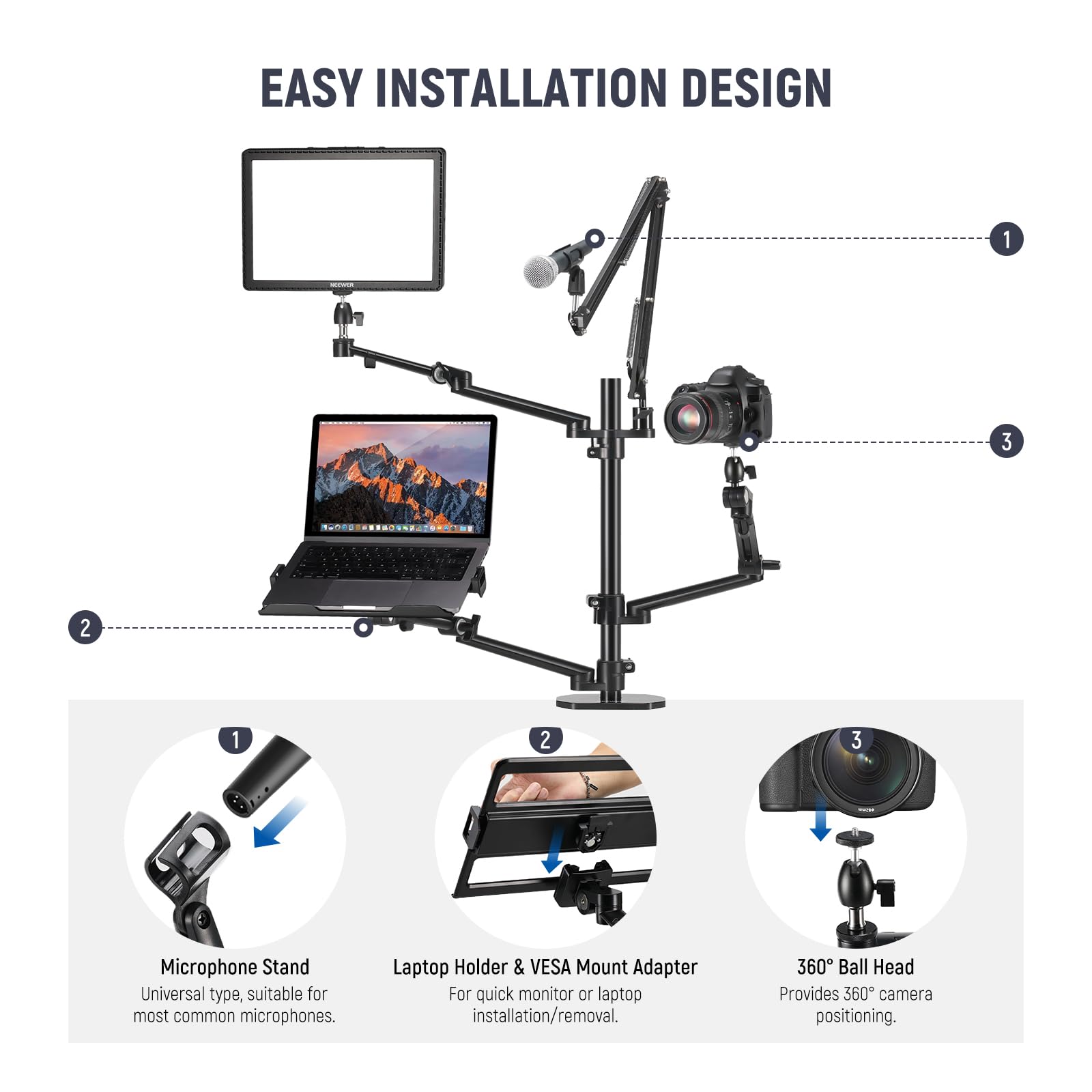 2026 NEEWER DS007 Üstten Çekim - Photography Lighting Rig incelemesi ve fiyatı