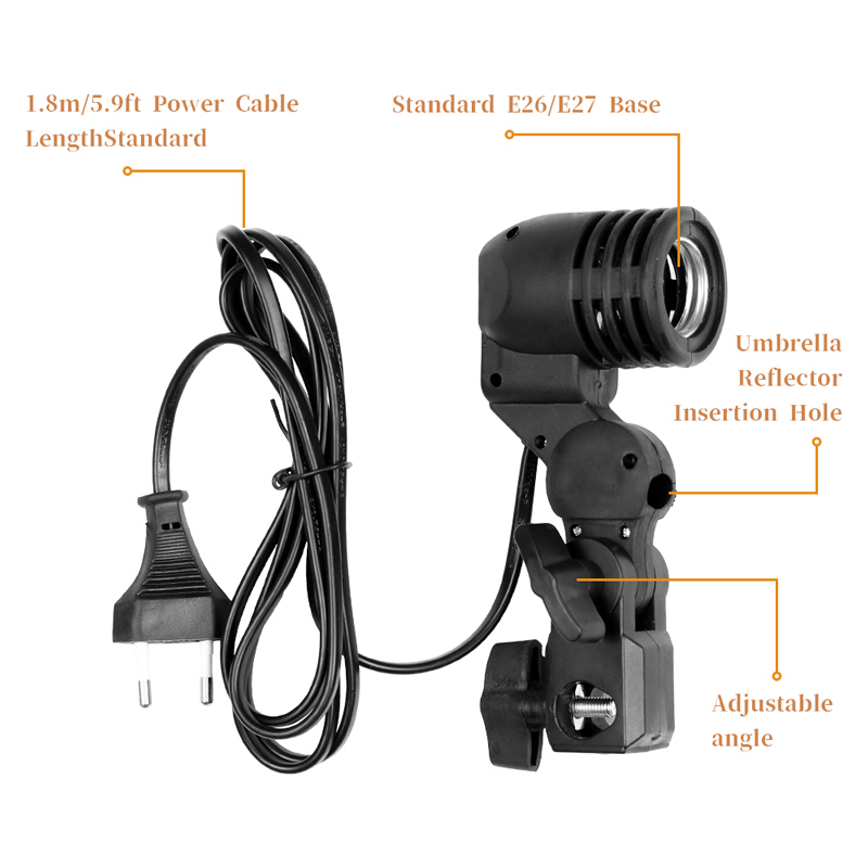 1.8m kablo kordonu ampul stand - Photography Lighting Umbrella incelemesi ve fiyatı