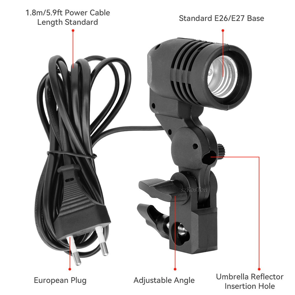 Tek Kafa Ampul Tutucu E27 Soke - Photography Lighting Umbrella incelemesi ve fiyatı