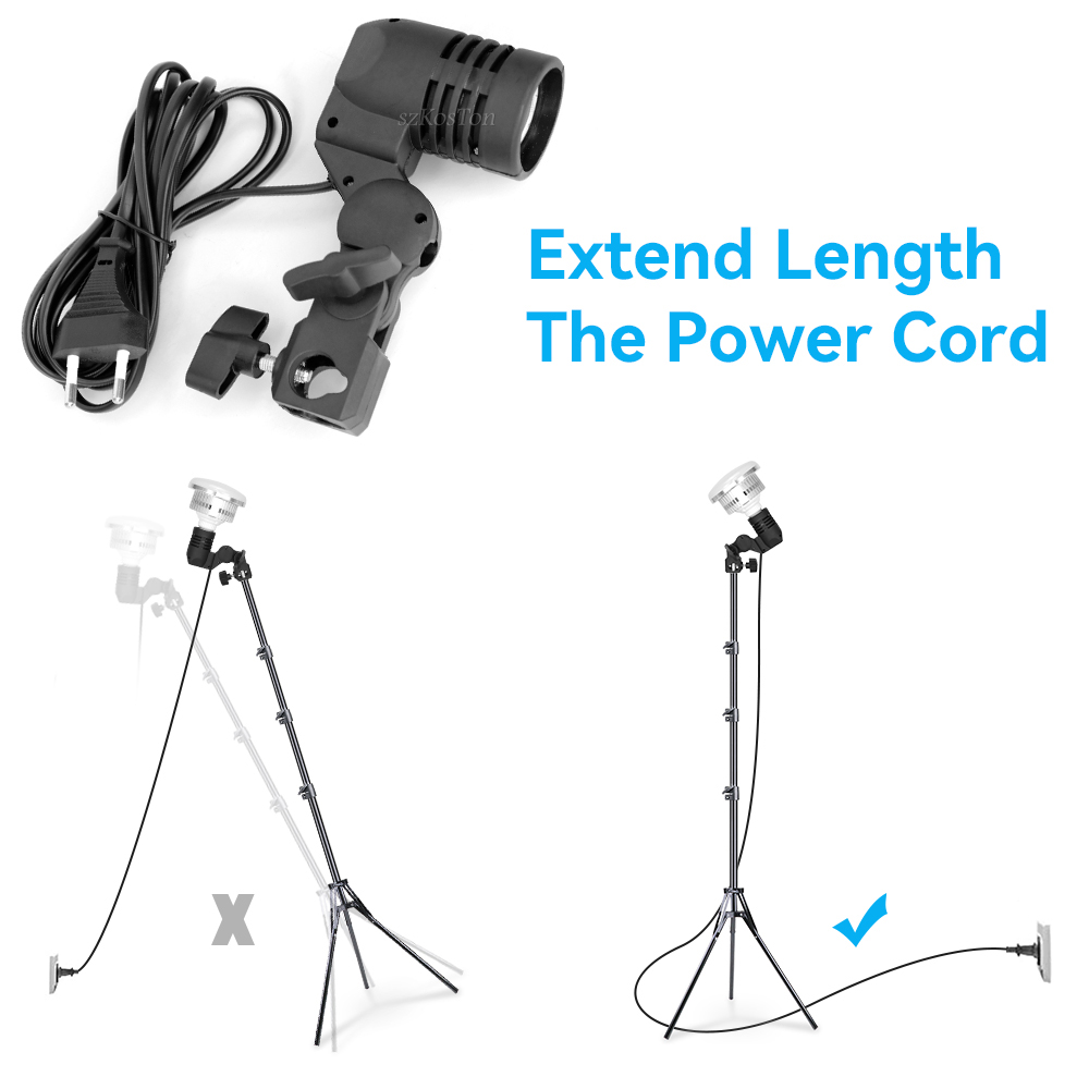 2 adet/1 adet E27 tek kafa amp - Photography Lighting Umbrella incelemesi ve fiyatı