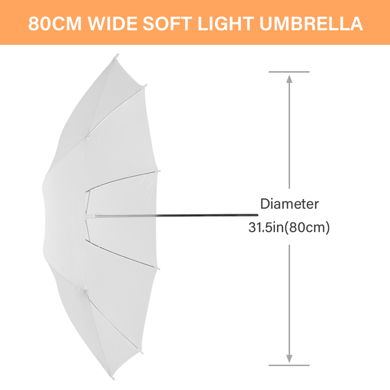 76 * 80cm X4 Şeffaf Beyaz Işık - Photography Lighting Umbrella incelemesi ve fiyatı